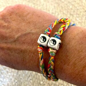 New Super Cute Pair of Colorful Boho Yin Yang Surf Bracelets